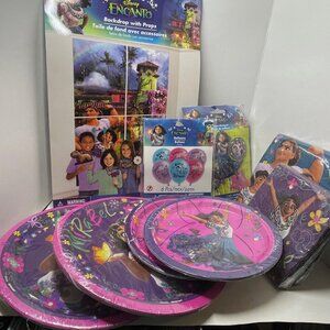 Disney Encanto Party Supplies Lot Balloons Plates Napkins Backdrop Props Decor